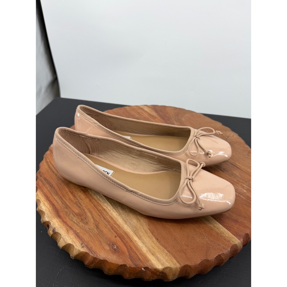 Steve Madden Cela Ballet Flats Women 6.5 Blush Pink Patent Square Toe Bow